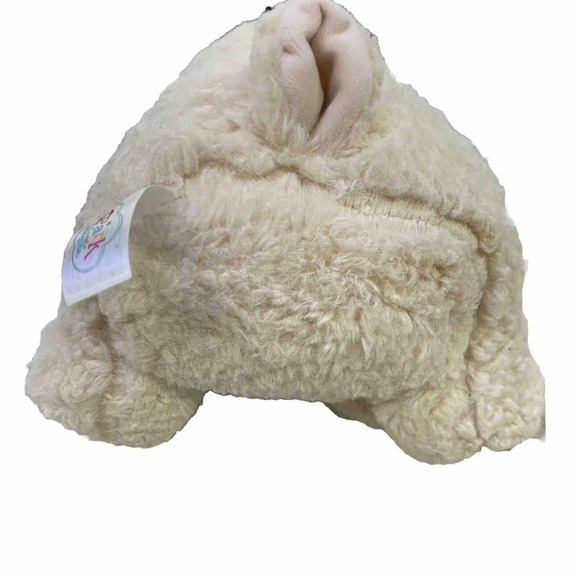 Spark Create Cream Baby Lamb Rattle Crinkle Ears Soft Eyes Stuffed Plush Toy 10" - Picture 8 of 11